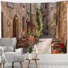 Tapestries European-Style Garden Courtyard Wall Hanging Tapestry Art Decoration Blanket Curtain Bedroom Living Room