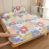 1PC Flower Printed Pasped Pasek Elastyczny pasek Piękny arkusz Twin King Size Flat Cover dla studentów Dorośli dla dziewcząt