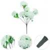 Dekorativa blommor 4 Bundle Tombstone Cemetery Bouquet Chrysanthemum Bouquets Flower Decoration Artificial Plastic White