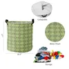 Sac à linge Green Circle Triangle Retro Style Dirty panier pliable Organisateur Organisateur