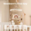 Mobiles# Baby Crib Bell pendurou brinquedo de 0 a 12 meses de idade, caixa de madeira móvel de madeira, suporte de berço de berço de berço de berço de bebê acessórios de sino de berço y240412