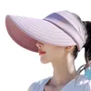 Visors Wide Brim Hats Bucket Hats Summer Hats For Women Empty Top Sun Hat Lady Big Wide Brim Visor Suncreen Floppy Cap Female Outdoor Casual Baseball Cap Outdoor 240412