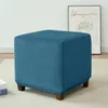 Velvet Ottoman Cover Stretch Spandex Poot-tool Cover All-inclusive Rectangle Recorce des couvercles de pied Slipcovers Salle