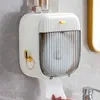 Porte-tissu blanc créatif Boîte de rangement des tissus de salle de bain Murle de toilette monté en papier roule