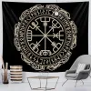 FFO Viking Helmet Skull Hammer Odin Myth Horn Print Pattern Tapestry Home Bedroom Living Room Wall Decor Backdrop Cloth