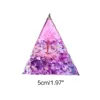 Decorative Figurines Natural Crystals Pyramid Amethyst Peridot Healing Reiki Chakra Stress Reduce Energy Generator For Room Decor Meditation