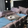 Set di biancheria da letto set di coperture per piumini in cotone setose di lusso set di cuscinetti da letto con piumino con piumino con piumino.