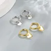 Hoop Earrings 925 Silver Plated Love Heart for Women Girls Personlighet Party Wedding Accessories Gift EH009