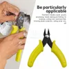 Mini Diagonal Pliers 3.5 Inch Circlip Pliers Tools Cutting Wires Insulating Rubber Handle Model Pliers with Lock Nipper