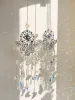 Crystals suspendus Sun Catcher Evil Eye Hamsa Hand Rainbow Maker Chakra Verre Tachette de lumière Prism Home Garden Decoration