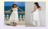 Robe de mariée de plage en dentelle SheathColumn sans bretelles hautes basses Asymétriques Backless Back Back Vintage Bridal Robes7341239