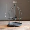 Candle Holders Nordic Style Metal Lamp Hanging Luxury Bird Cage Garden Glam Decorazioni Casa Home Decorations