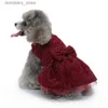 Hundebekleidung Haustier Party Kleid neue Katze und Kleid gebrochene Blume Bow Weddin Kleid rosa weiß rote tuxedo pet clothin lf13 l49