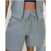 Traccettaci da donna Summer Sporty 2024 Casual Casual Casids Design gilet dstring Shorts set femminile pantaloni corti set Drop Del Dh5wj