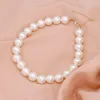 Elegant White Imitation Pearl Choker Collier Big Round Wedding for Women Charm Bijoux de mode 240403