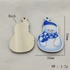 Nouvelle arrivee!100pcs Wood Charm coloré Traw Pendo pour les pièces de boucle d'oreille de Noël faites à la main