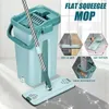 Touchless Mop Flat Flat Floor Wash Mops Bucket Magic Cleaner Selfwring Squeeze Douse Housion Hushållsrengöring Automatisk torkning 240412