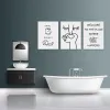 Résumé Humour Bad Sodel Drôle de salle de bain Affiche Black White Imprimés toile PEINTURE WC WC Toilet Wall Art Pictures For Room Decor