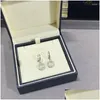 Boucles d'oreilles vendant un diamant révoable revoable coeur femme bijoux bijoux fête anniversaire gouttes de cadeaux otfrs otfrs