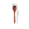 Cucharas 3pcs cuchara de madera cocina utensilios de cocción herramienta miel mechón de leche manija larga cucharadita de sopa utensilio