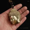 Decoratieve beeldjes Pure Brass Bodhisattva Handheld stuk voor klein Boeddha -standbeeld Creatief sculptuur Dragon en Snake