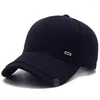 Ball Caps Fashion Baseball Cap pour hommes Automne noir élégant Hip Hop Sport Trucker Coton Cotton Ajustement56-60cm Outdoor hiver