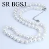 Choker 6 mm blanc français authentique Collier de perles d'eau douce naturelle pour femmes bijoux de mariage de perles élégants 18 "