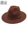 Kwiat szary wełniany kapelusz mężczyźni i kobiety fedora hat flat breatbrimmed hat su li cap9045654