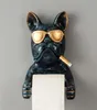 Porta della carta igienica del vassoio Bulldog Resin Punch Hand Box Hashold Paper Hollel Porta bobina Dispositivo Dispositivo Stile per cani 2206246687312