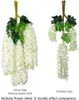 Flores decorativas 45 polegadas Wisteria Wisteria Artificial Flower espessa vinha de seda pendurada para festa de festas de casamento Escritório de vegetação ao ar livre