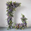 Fleurs décoratives Luxury Purple Plant artificiel Triangle de fleurs de fleur mariage arc floral arc arc routier