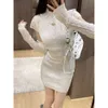 Women's Suits & Blazers Chaopai Autumn Knitted Set Knitted Top Knitted Half Skirt Knitted Sleeve Three Piece Set for Spicy Girls