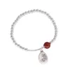 Новый китайский браслет для безопасности красного агата для женской моды Light Light Luxury Sweet Nice Design Универсальные аксессуары высококачественные браслеты