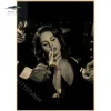 Sångare Lana del Rey Vintage Affischer Född för att die retro Kraft Paper Sticker Diy Room Bar Cafe Decor Gift Print Art Wall Paints