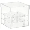 Vases Transparente Rose Box Clear Conteneur de fleurs conservés Conteneur de fleur acrylique Cube Pot Vase Vase Ornements éternels