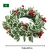 Dekorative Blumen Weihnachtskranz Roter Beere mit grün