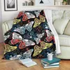 Coperte colorate farfalla Feece coperta 3D stampato 3D Adulti/bambini Sherpa su Bed Home Textiles Accessori