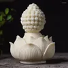 Decorative Figurines Ivory Fruit Baby Buddha Lotus Base Shakyamuni Handle Q Version Tathagata Carving Home Decoration