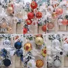 Nowy zestaw piłek świątecznych 6 cm/8pcs z galwanizowanymi kulkami pomalowanymi dekoracyjne rekwizyty choinki okienne sklep scena Scena Prezent