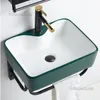 Lavabos de baño de cerámica nórdica pared para la pared de la pared colgada de baño de baño minimalista de lavado de lavado de cocina balcón de balcón manual