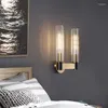 Lâmpada de parede Toda a luz de cobre Luxo Pós -Moderno Minimalista Quarto à beira da cama