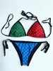 Bikini feminino Bikinis de praia Sexia Carta de moda de maiô de verão