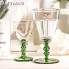 Verres à vin 2 pcs Nordic Mediaval Times Vintage rétro cristal cocktail gobelet bar de mariage de mariage sculpté à fleurs