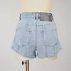 Kvinnors shorts 2024 Summer denim bomulls lapptäcke hög midja byxor y2k kläder högkvalitativa leggings brah