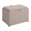 Bekvämlighetskoncept Designs4Comfort Accent Storage Ottoman med reversibelt bricka, solbrunt tyg