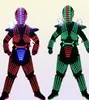 RGBカラーLED成長ロボットスーツのコスチュームメンズLEDナイトクラブパーティーKTV Supplies8095978の明るい服のダンスウェア