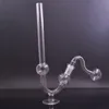 Großhandel Handwasser Bubbler -Rohre Ölbrenner Glasrohr tragbar 14 mm weiblich dicke Pyrex -Downstamm -Runde Runde des Glasdobakrohrs mit männlichen Ölnagelrohren