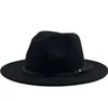 Simple Women Men Wool Vintage Gangster Trilby Felt Fedora Hats With Wide Brim Gentleman Elegant Lady Winter Autumn Jazz Caps4687789093611