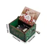 Hand Crank Music Box Music de Noël Bin Musique Toy Gift de vacances Mignon Ornement de Noël pour maisons Dort