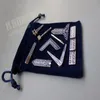 Zestaw 9 różnych niebieskich narzędzi roboczych masońskich z aksamitną torbą Mason Mason Miniaturowe prezenty Mason 201125260F